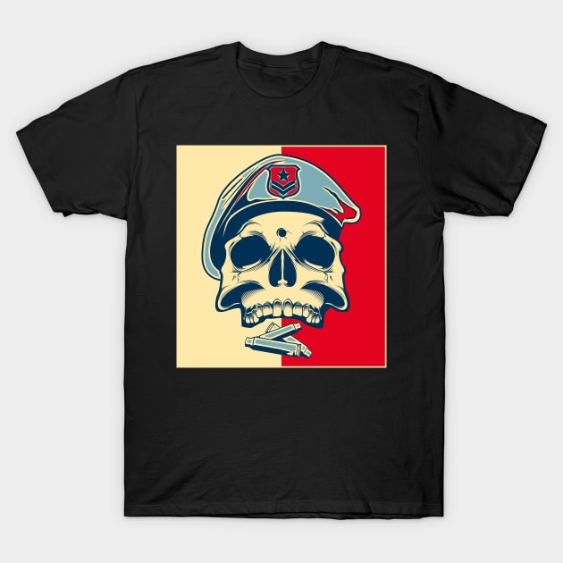 Headshot Scull T-Shirt by remixer2020